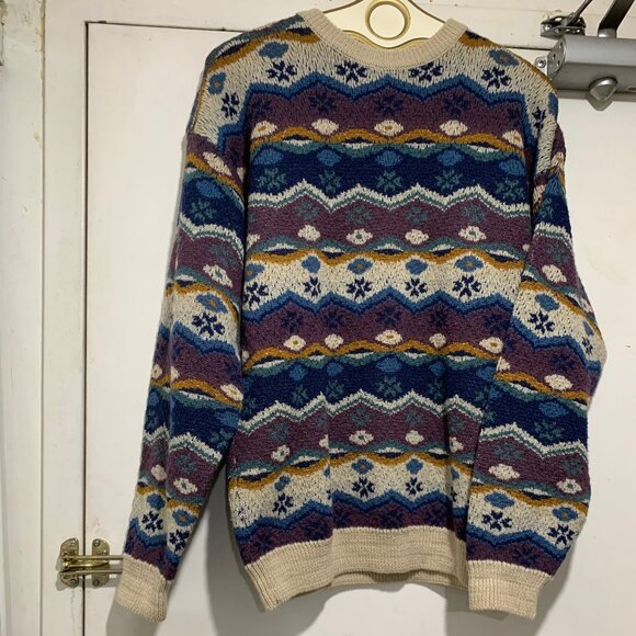 VINTAGE HARRY II BY HARRY ROSEN KNITTED WOOL SWEATERS PATTERN SIZE M - Picture 2 of 9